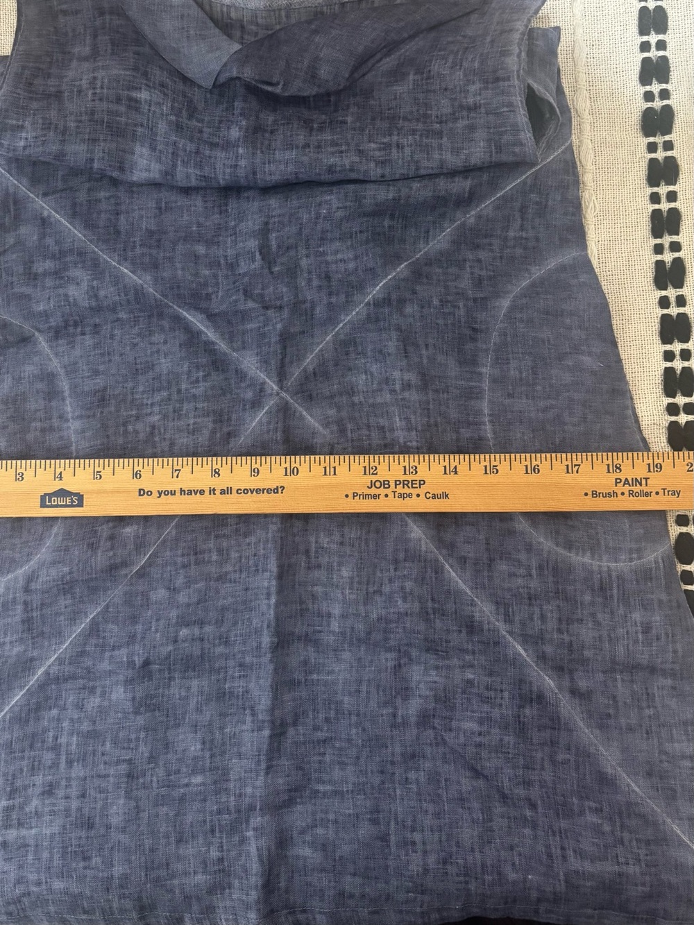 100% Linen Made in Italy Midi Sleeveless Blue Linen Shift Dress Sz M Unbranded - Picture 12 of 12
